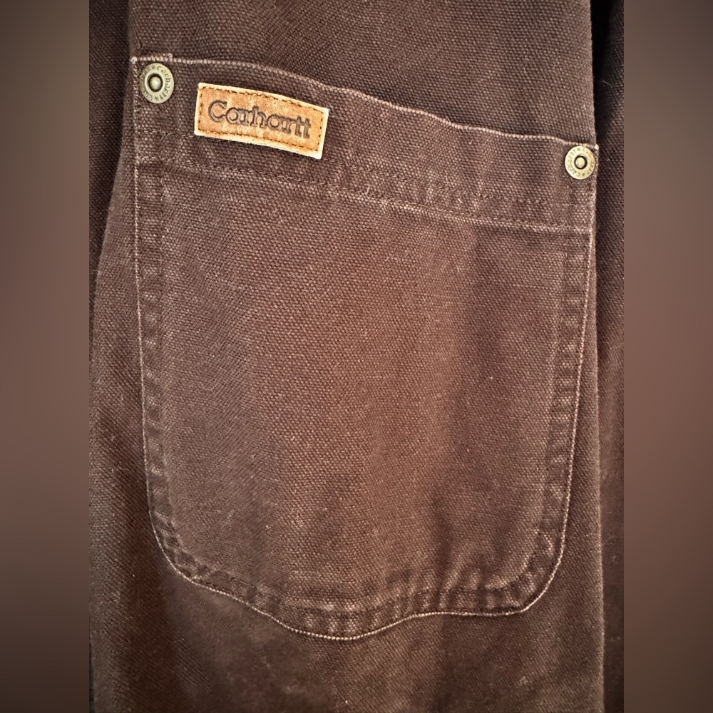Vintage Carhartt Flannel-lined Canvas Shirt Jacket - Picture 5 of 9